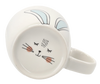 Hrnček porcelánový 270 ml uši zajíce s pusou na dně balení=12ks *7888