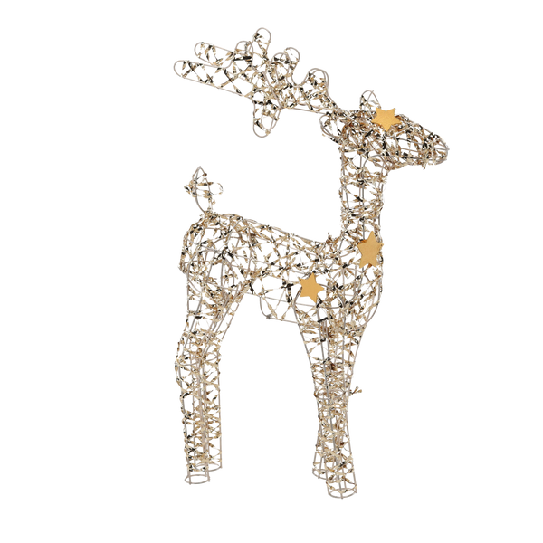 VÁNOČNÍ DEKORACE - LED STÁDO 50 CM ŠAMPAŇSKÉ ZLATO *6260