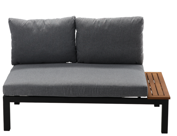 SET DE MOBILIER DIN ALUMINIU MODULAR "LAGOON" - MASĂ /WIM9841/ + 2 CANAPELE /WIM9834 x2/