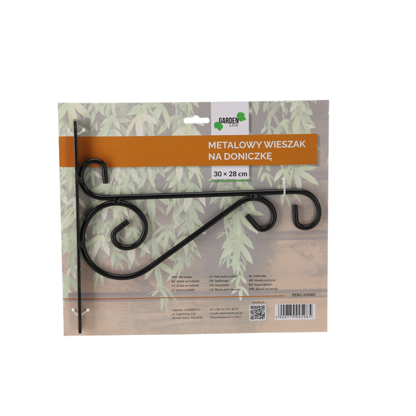 HÁK NA KVĚTINÁČ 30 x 28 CM ČERNÝ disp=24ks *5085