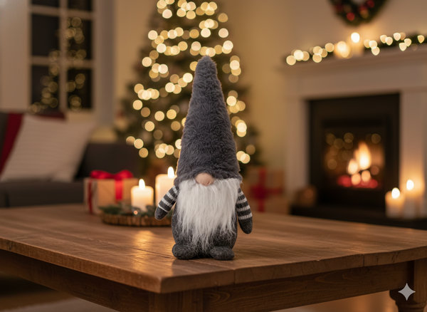 HOLIDAY GNOME 25 CM GREY