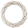 WICKER WREATH 35 CM WHITE / GRAY