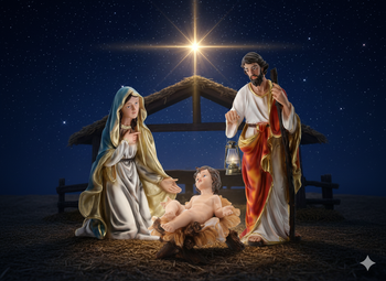 HOLY FAMILY - SET OF 3 FIGURINES 80 CM