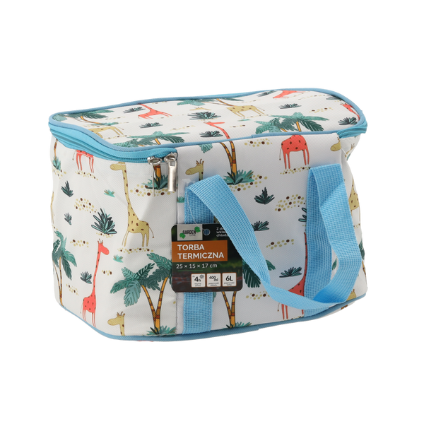 GEANTĂ TERMICĂ 25 x 17 x 17 CM 6L CUTIE MIX 2 MODELE CU DOUĂ INSERTURI RĂCITOARE *9264