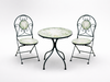 SET DE MOBILIER PENTRU GRĂDINĂ DIN METAL MOZAIKA "FYLLA" MASĂ + 2 Scaune *4164