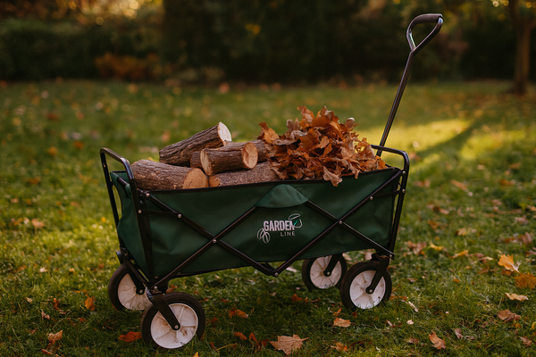 WÓZEK OGRODOWY ZIELONY SKŁADANY 116 x 54 x 90 cm *5168
