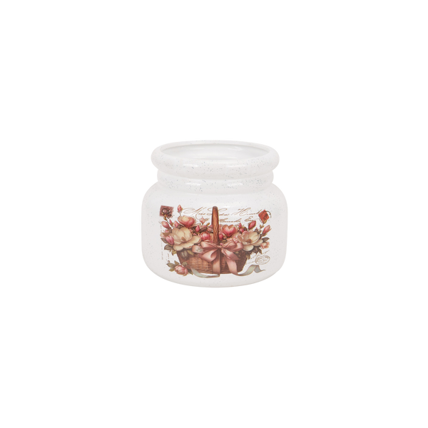 KERAMICKÝ PODNOS NA ČREPník 20 x 20 x 16,5 CM BIELY MIX VZOROV *5863