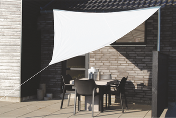BEIGE TRIANGULAR SUNSHADE SAIL 3 X 3 X 3M