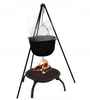 GARDEN FIRE PIT WITH COVER AND POKER 56 x 56 x 39,5 CM