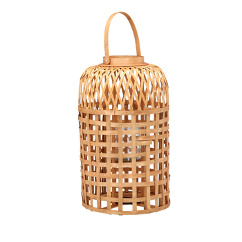 WOODEN LANTERN H 52/69 CM