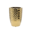 CERAMIC COVER FOR A POT 25,5 x 25,5 x 34,5 CM GOLD