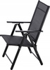 KRZESŁO OGRODOWE SKŁADANE STALOWE 66 x 53 x 107 CM CZARNE *3484