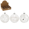GLASS ORNAMENT - TRANSLUCENT 8 CM MIXED PATTERNS