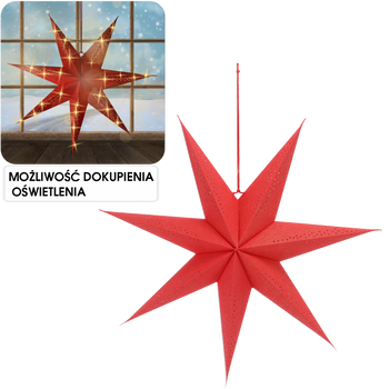 PAPER DECORATIVE STAR 60 CM RED