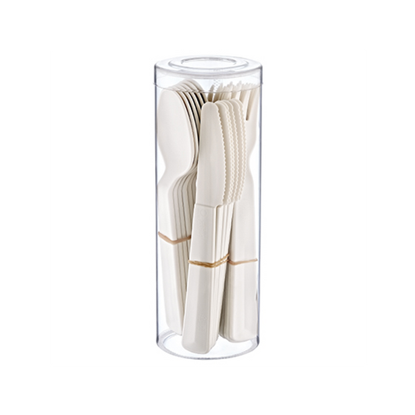 SET OF 18 PIECES OF PLASTIC CUTLERY