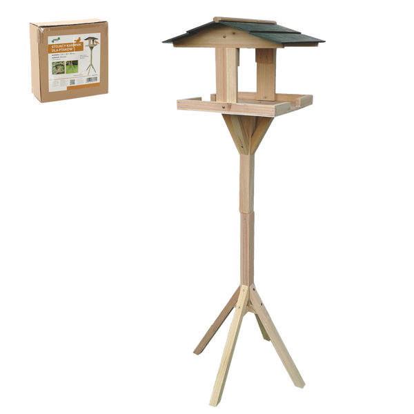 KARMNIK DLA PTAKÓW DREWNIANY NA NODZE 116 x 30 x 30 CM *7915