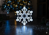 SNOWFLAKE 30 CM NEON LED COLD WHITE + COLD WHITE FLASH IP44
