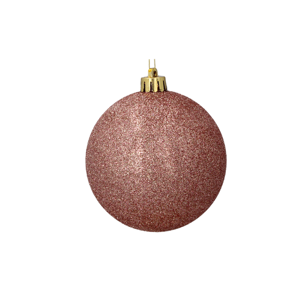 SET OF 20 BAUBLES 8 CM OLIVE/COPPER/GRAPHITE MIX DESIGNS