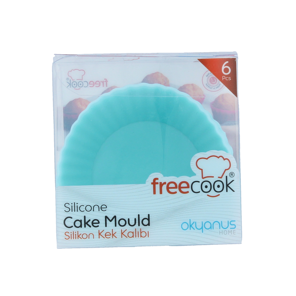 SET OF 6 SILICONE MOULDS 7 X 4.5 X 3.3 CM FOR CUPCAKES PACK=24 SETS