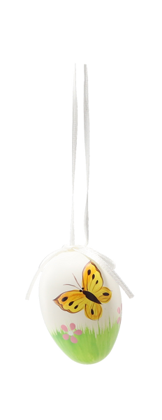 SET OF 6 EASTER EGGS 6 CM WITH BUTTERFLIES COLOR MIX TUBE