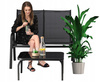 SET DE MOBILIER PENTRU GRĂDINĂ CU MASĂ - NEGRU*6397