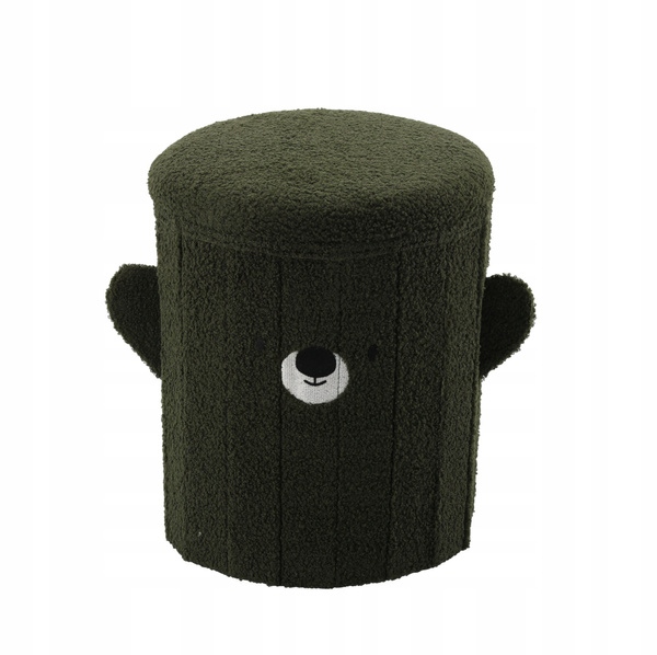 SKŁADANA PUFA ZE SCHOWKIEM 28 x 28 x 34 CM ZIELONA *4267