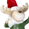 CHRISTMAS FIGURINE - REINDEER SITTING BOY / GIRL WITH HANGING LEGS 60CM LED