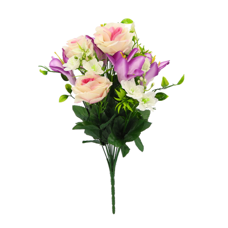 ARTIFICIAL BRANCH - ROSES AND LILES ASSORTED COLOURS