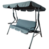 LEAGĂNA DE GRĂDINĂ 170 x 110 x 153 cm ANTRACIT FĂRĂ POD. CU SUPPORTURI PENTRU CEAȘCĂ *3088