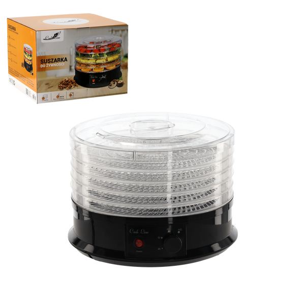 SUSZARKA DO ŻYWNOŚCI 5-POZIOMOWA 250W FI 32 CM Z MECHANIZMEM *2714