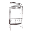 PERGOLĂ DE GRĂDINĂ CU BANCĂ 123 x 63 x 252 CM BRONZ ANTIC*1456