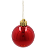 SET OF 24 BAUBLES 4 CM IN TUBE RED/GREEN/WHITE