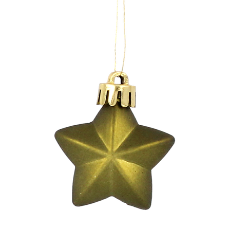 SET OF 60 CHRISTMAS ORNAMENTS OLIVE/COPPER/GRAPHITE MIX DESIGNS