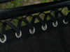 FOLDING GARDEN SUN LOUNGER WITH BASE, POCKET AND HEADREST BLACK