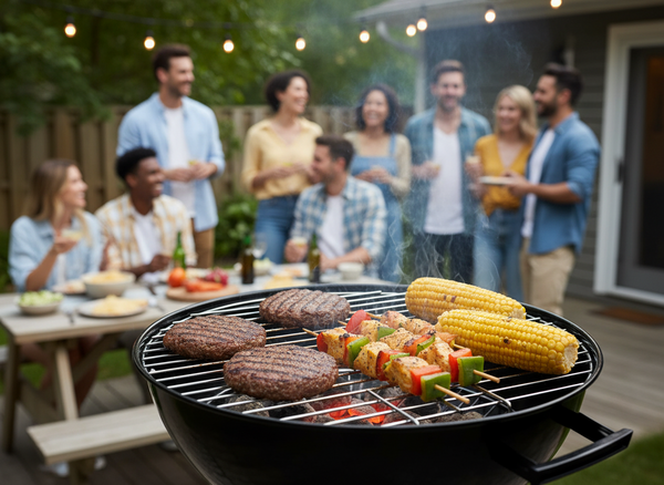 KETTLE CHARCOAL GRILL WITH LID AND WHEELS 46 x 44 x 71 CM