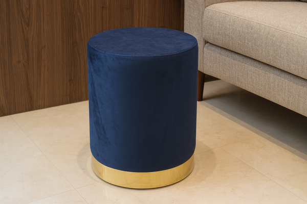 PUFA ROTUNDA 28 X 42 CM ALBASTRU ÎNTUNECAT *4286