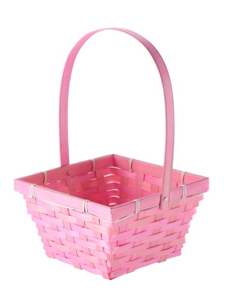 EASTER BASKET WITH MOVABLE HANDLE 18,5 x 18,5 x 10 CM MIX 2 COLORS