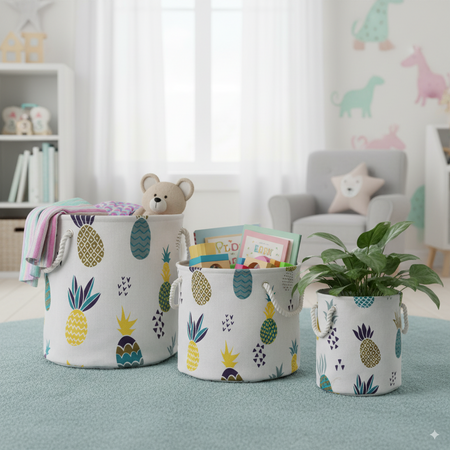ROUND BASKET PINEAPPLES SIZE M