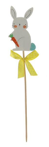 DECORAȚIUNE DE PAȘTE PE BEȚIȘOR - IEPURAȘ 4 x 7,5 CM MIX 2 MODELE ambalaj=12buc *8970