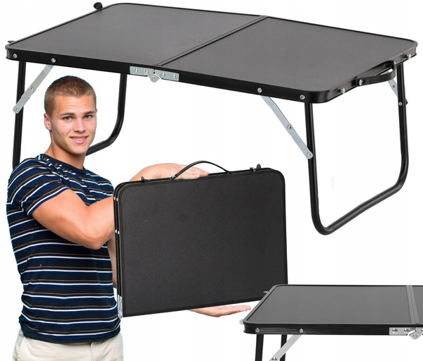 TOURIST FOLDING TABLE BLACK 60x40x26,5 CM