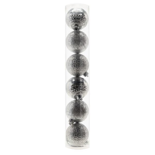 KPL. 6 BOMBEK 6 CM ČERVENÝ/ZLATÝ/SEDA MIX VZORŮ (TUBA) *2983