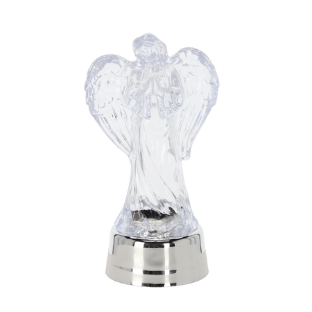 FIGURKA LED ANJEL 17,5CM S BATÉRIAMI STUDENÁ BIELA*5689