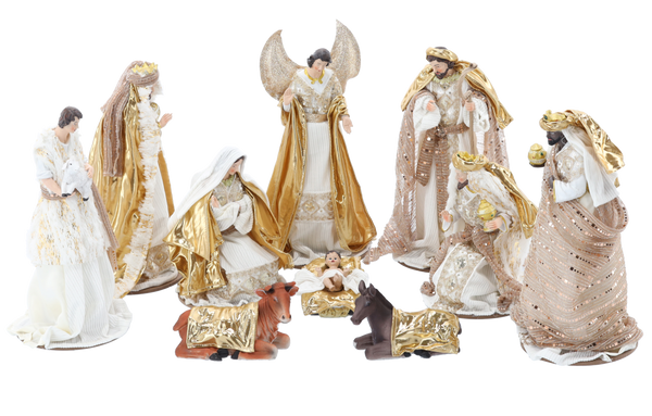 SET FIGURI DE CRĂCIUN 10 PIESE PÂND LA 33 CM *6462