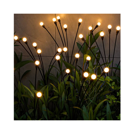 KPL. 2 LAMP SOLARNYCH H 70 CM ŚWIETLIK 6 LED CIEPŁY BIAŁY *5899