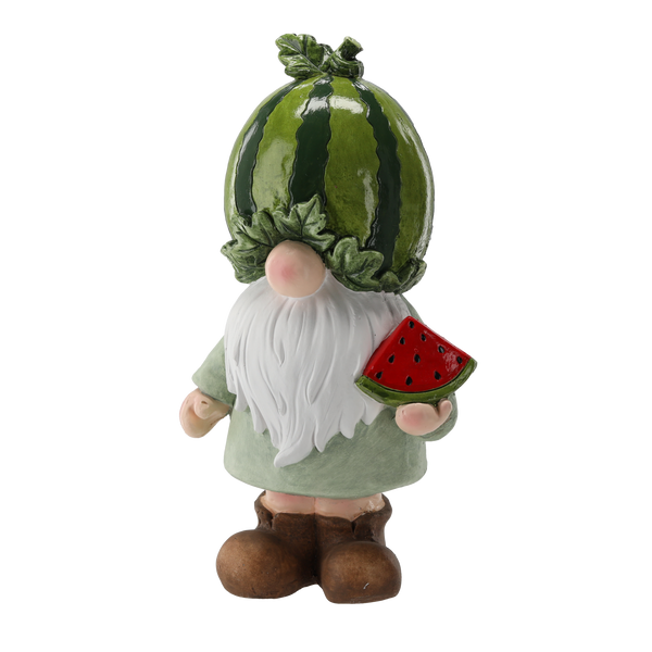 GARDEN FIGURINE - WATERMELON GNOME 26,5 x 17,5 x 45,5 CM