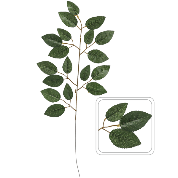 ARTIFICIAL BRANCH - ROSE LEAF 58 x 26 CM