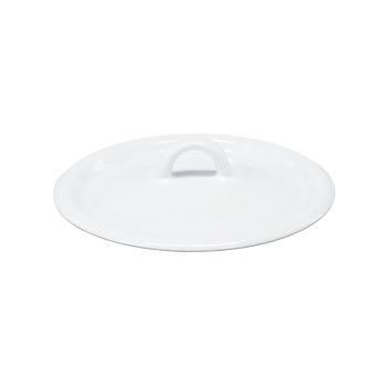 POKRYWA EMALIOWANA BIAŁA /KREM 16 CM *7497