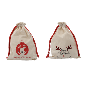 CHRISTMAS GIFT BAG 28 x 40 CM MADE OF MIXED PATTERN COTTON pack=15 pcs *4129