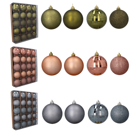 SET 20 BOMBONE 8 CM OLIV UȘOR/MEDALION/GRAFIT MIX DE MODELE *7689