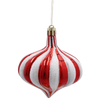 SET OF 6 CHRISTMAS TREE ORNAMENTS - STREAMERS MIX OF COLORS 8 CM